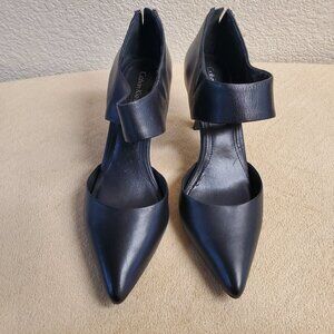 Calvin Klein Black Leather Pumps size 9M